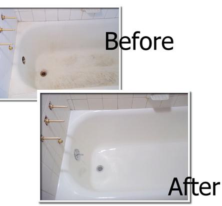 Before & After Bathtub Cleaning Before & After Bathtub Cleaning