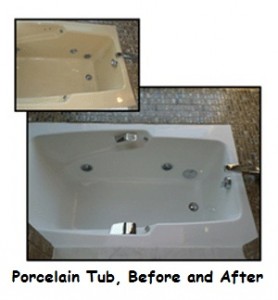 Porcelain Tub refinishing - before and after