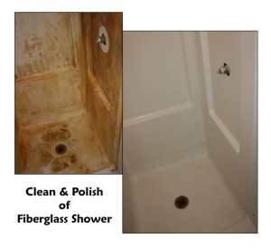 Clean & Polish of Fiberglass Shower